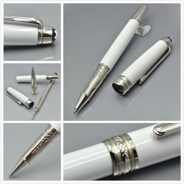 

ceramic meisterstek 163 pens with series number school office stationery luxury writing ballpoint pen for gift, Blue;orange