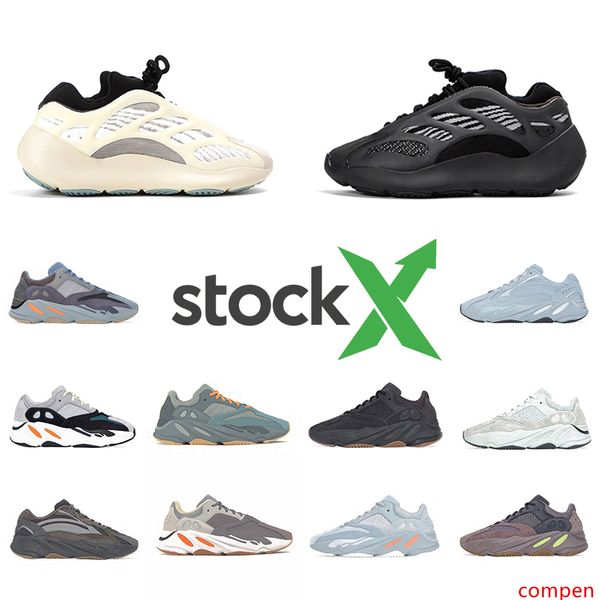 

stock x kanye west azael carbon vanta 700 mens womens running shoes mauve utility black wave runner static 700s men sports designer sneakers