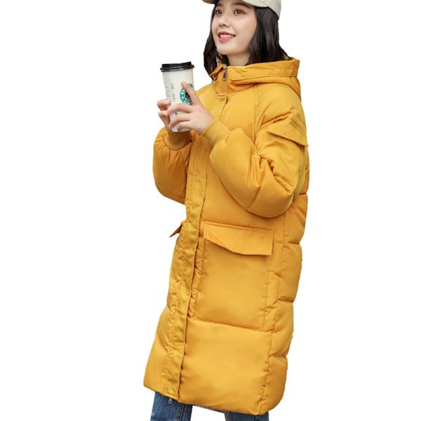 

parka women 2019 winter jacket women coats hooded coats female parka thick oversize padded lining winter female, Black