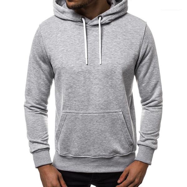 

спорт открытый пуловер одежда осень с длинным рукавом толстовки с карманом мужские свободные дизайнерские твердые толстовки мода, Black