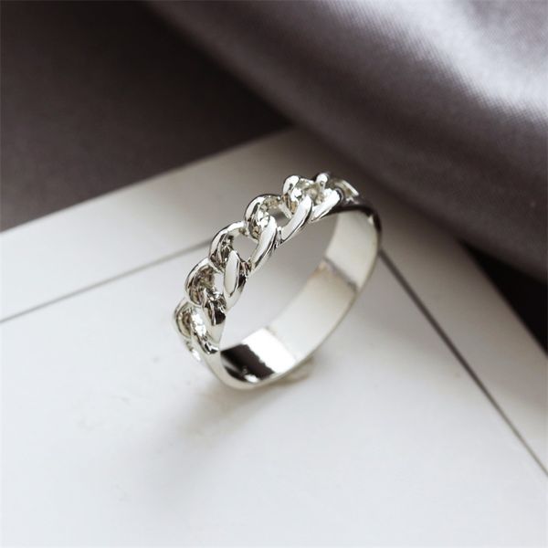 

20pcs/lot rhinestone hollow out chain ring women female fashion knuckle joints ring alloy finger jewelry for gift, Silver