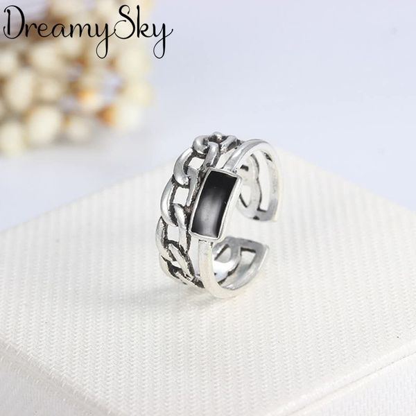 

personality vintage 925 sterling silver hollow rings for women ladies open engagement rings girls party gifts anillos, Slivery;golden