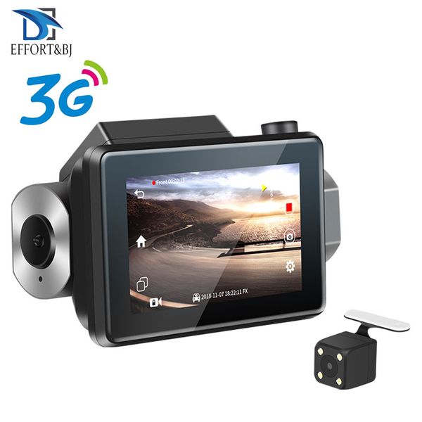

effort&bj 1080p auto registrar android 5.0 3g wifi dual lens gps tracker video recorder car dvr 512mb dash cam rear view camera