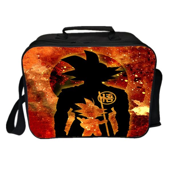 

students cool goku lunch bag worker lunch box boys girls bag kids travel cooler picnic insulation gift, Blue;pink