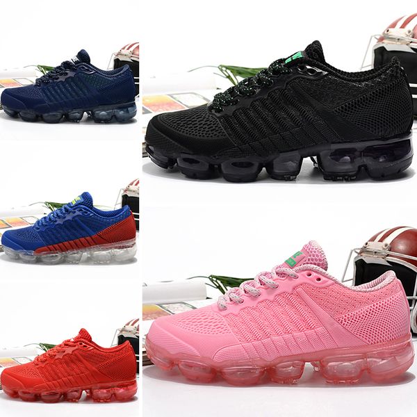 

2018 designer baby kpu fly kids running shoes boy & girl air cushion brand children casual jogging walking sneakers 28-35, Black