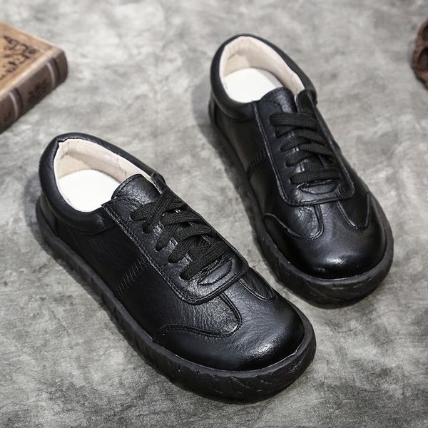 

new genuine leather shoes women's single shoes peas leather soft bottom wedge loafers soft bottom maternity i5-36, Black