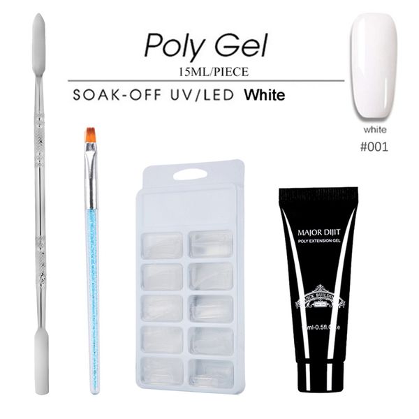 

nail art kit nail extension gel uv led soak-off lacquer brush nails tips file set