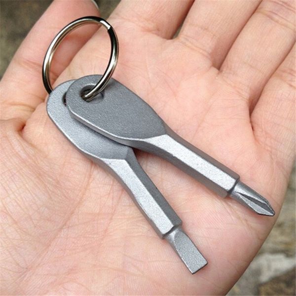 

screwdriver key ring keyring gadget camp hike outdoor portable phillips slotted multi mini pocket repair tool