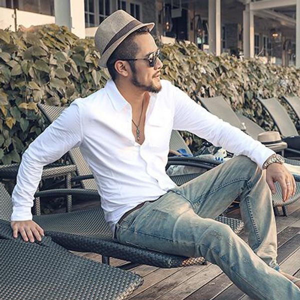 

2019 summer linen shirt men's short sleeved shirts breathes cool shirts european size loose high quality, White;black