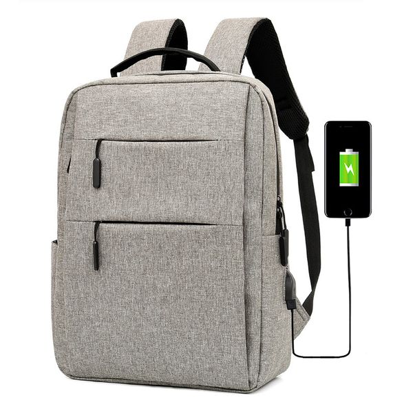 

new business leisure backpack men's high capacity usb interface computer travel backpack