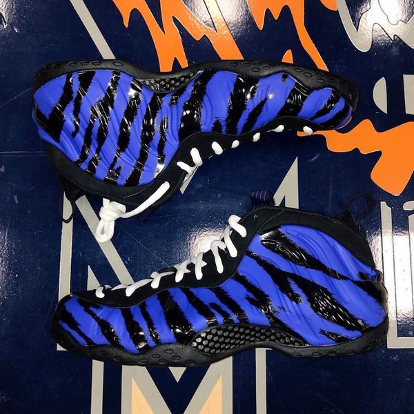 

memphis tiger stripes bv8161-400 foam one wmns mens basketball shoes racer blue penny hardaway black men sports sneakers 7-13