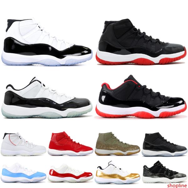 

bred 11 xi basketball shoes men women concord platinum tint space jam high designer shoes 11s low barons unc sports sneaker 5-13
