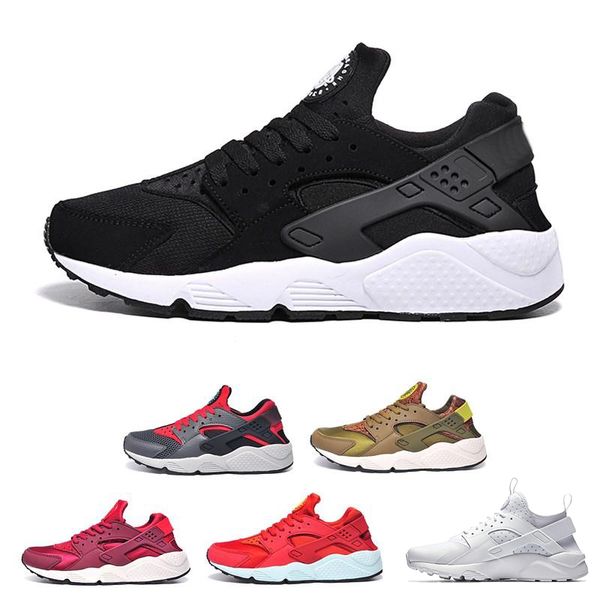 

2019 huarache 1 i men women running shoes mens triple black white huaraches 1s trainers sneakers man huraches sport shoes, White;red