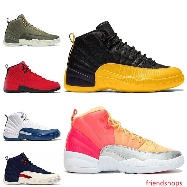 

new arrival jumpman men 12s tinker ritro basketball shoes punch sunrise game royal 12 fiba unc space jam white playoff blue sneakers