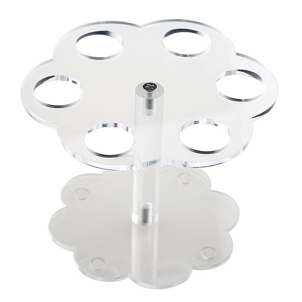 

1pcs 6 holes acrylic ice cream cone stand holder transparent