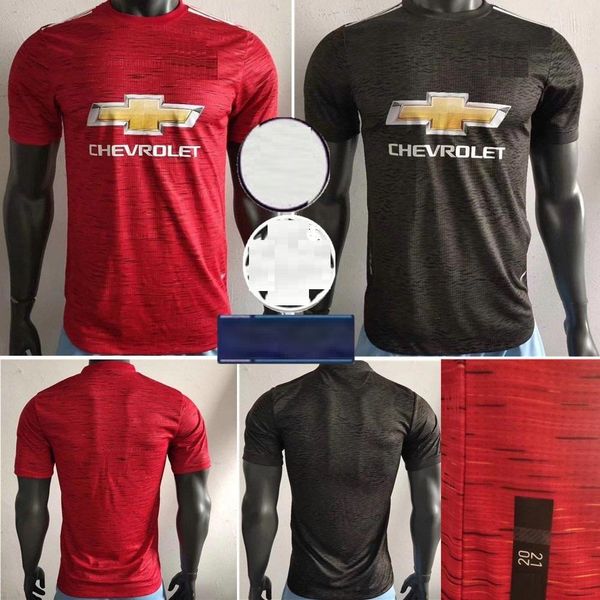 

2019 2020 player version lingard soccer jerseys pogba utd rashford martial de gea custom home away 3rd men 19 20 football shirt, Black;yellow