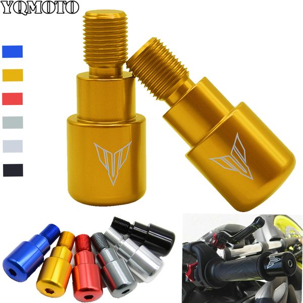 

motorcycle bar ends hand grip handlebar end caps cover for yamaha mt-09 mt-07 14-17 mt-10 t-max 500 530 fz-07 fz-10 xj6 10-13