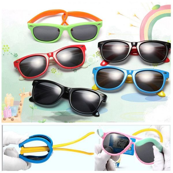 

sunglasses kids polarized children classic brand designer eyeglasses rivet tr90 flexible safety frame shades for boy girl m162, Blue