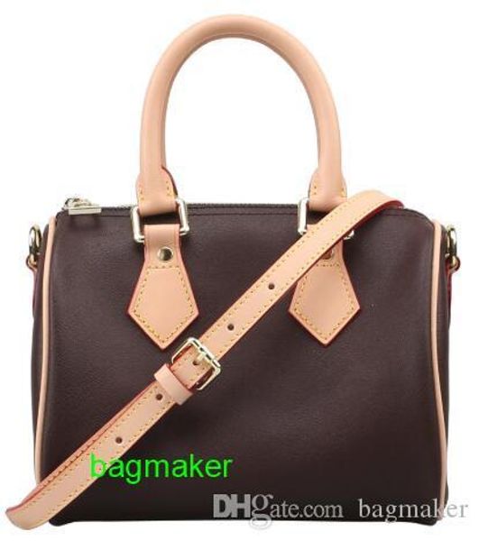 

designer speedy real oxidizing cowhide speedy 25cm 30 35cm monogrrom demier sell fashion bag women bag shoulder lady totes handbags bags