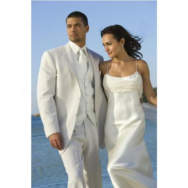 

custom made men suit groomsman 3 piece set two button notch lapel tuxedos for men wedding suit (jacket+pants+vest) a041, White;black