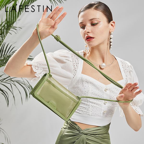 

la festin bag 2020 new wave summer fashion transparent jelly small square bag wild shoulder messenger female
