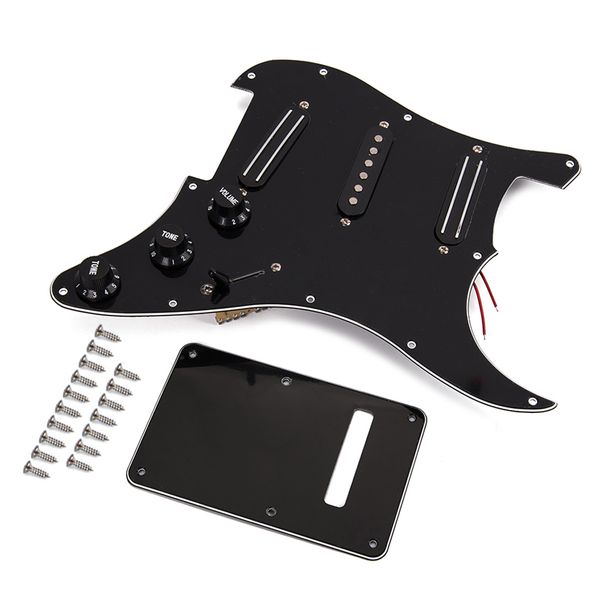 

3 ply electric guitar prewired loaded pickguard scratch plate back cover set