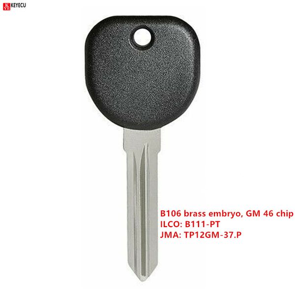 

keyecu keyecu transponder keys ignition gm46 chip small single hole chip circle plus van for gm