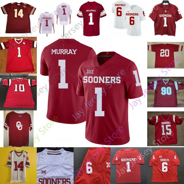 

oklahoma sooners football jersey ncaa college brian bosworth samaje perine perkins shepard gerald mccoy trent williams murray lane johnson, Black;red