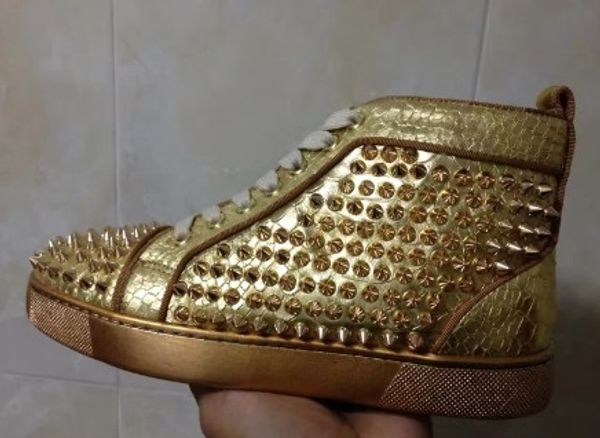 

red bottom new sole made suede fashion casual shoes,men women leisure trainer footwea 36-46 cs05, Black