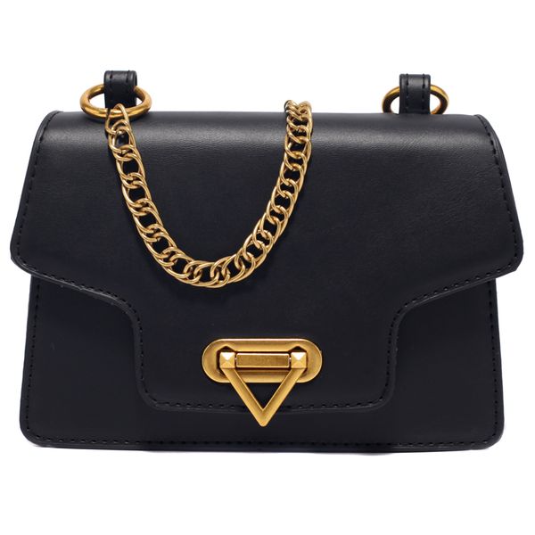 

191205 ivog new arrival everyday female small crossbody shoulder handbag black chain geometric hand bags for women 2019