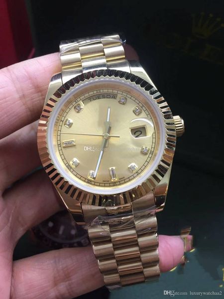 

19 style luxury mens watch 41mm president datejust 116334 126333 126334 126300 126331 126301 asia 2813 movement mechanical automatic watches, Slivery;brown