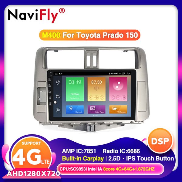 

4g + 64g ips dsp android 10 car gps navigation radio player multimedia for land cruiser prado 150 2009 - 2013 bt no dvd car dvd