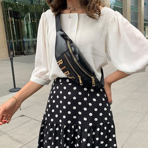 

fashion women chest bag sports running messenger crossbody bag pu pouch waist phone travel purse