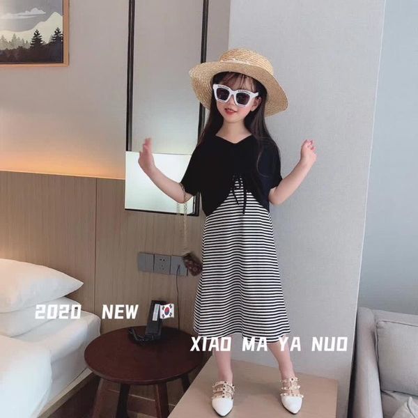 

children's clothing 2020 summer new children's suit short-sleeved skirt two-piece suit, White