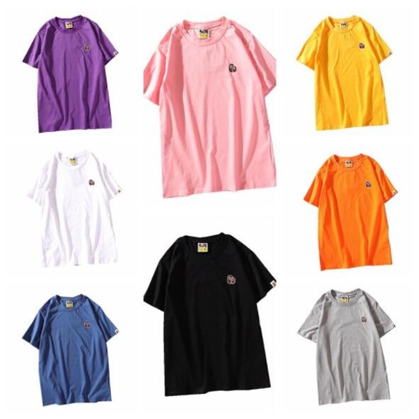 

2019 лето новый любовник вышивка многоцветный мультфильм футболки мужская повседн