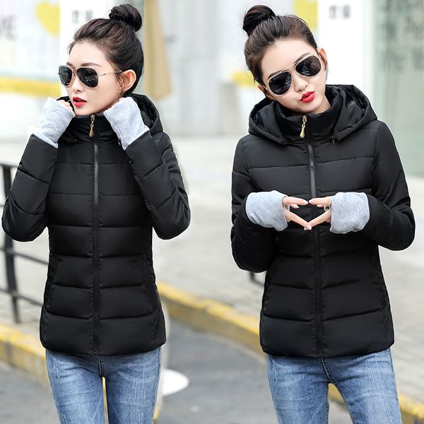 

winter jacket women plus size 2019 new ukraine 5xl womens down cotton thicker jackets hooded winter coat female autumn parkas, Tan;black