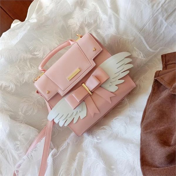 

fashion designer female wings bow party soft bag shoulder messenger bag handbag flip wallet