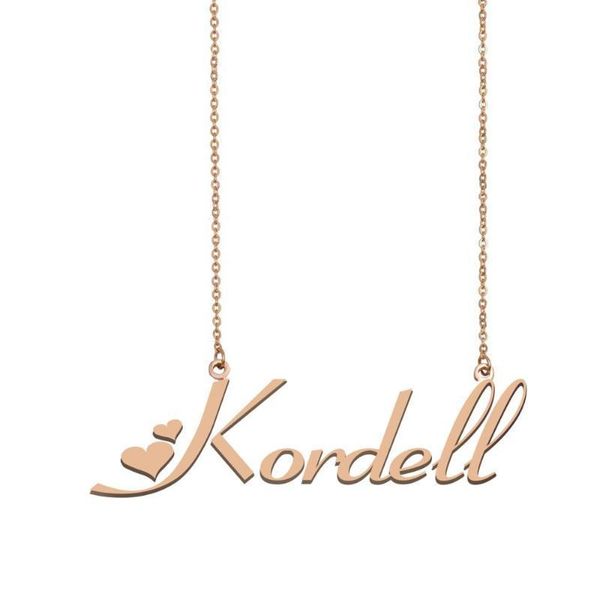 

kordell name necklace , custom name necklace for women girls friends birthday wedding christmas mother days gift, Silver