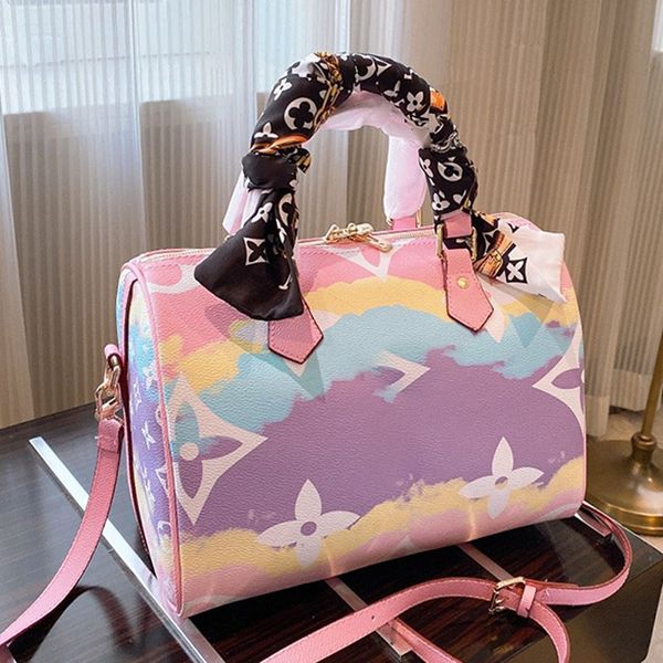 

горячие продаж градиент цвета холст моды сумки на ремне сумки tote новейший хозяйственная сумка кошелек крупногабаритные сумка тотализатор к