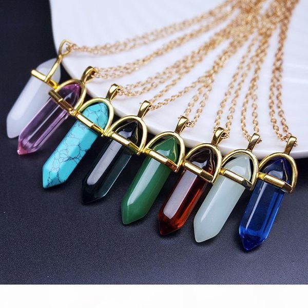 

multi color quartz necklaces pendant necklace chain crystal necklace women jewelry accessories, Silver