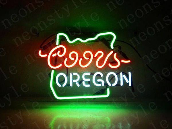 

coors light oregon usa gift neon signs light real glass tube beer bar pub shop decorate homeroom girlsroom party decor bulbs sign 14 in