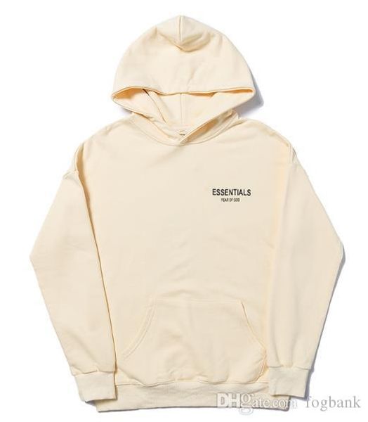 

designer hoodies europe america high street hip hop men women brand fear of god printing sweater fog essentials sweatshirt hooded, Black