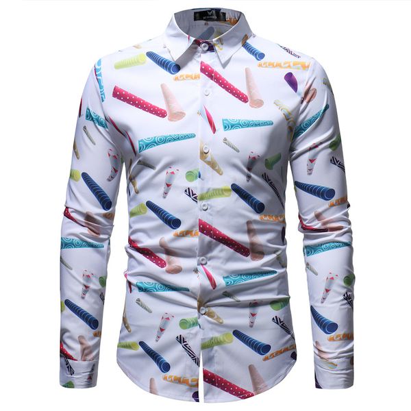 2019 New Brand Men Shirt 3d Print Fashion High Quality Comfortable