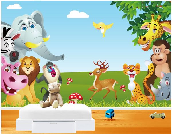 

wdbh custom p 3d wallpaper animal paradise children's room tv background living room home decor 3d wall murals wallpaper for walls 3 d