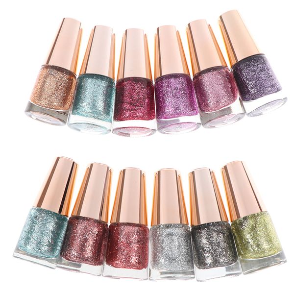 

1 bottle (12ml) nail polish shiny glitter varnish polish nail art tips shiny
