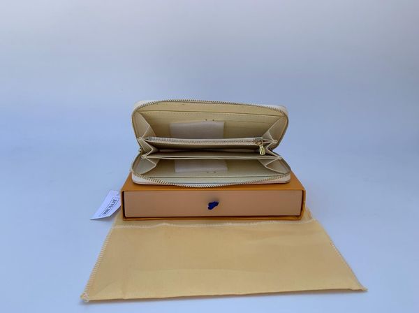 

6 colors fashion single zipper designer men women leather wallet lady ladies long purse with orange box card dust bag serial number, Red;black