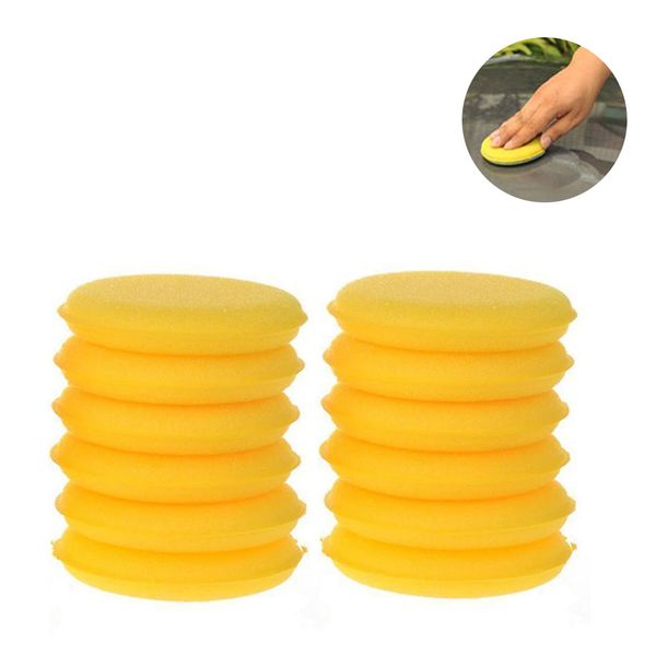 

12 pcs polish pads foam applicator wash cleaning detailing sponges car waxing