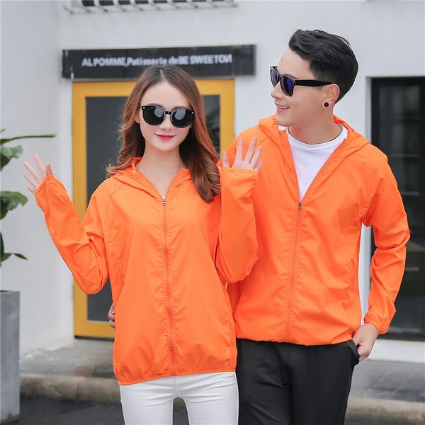 

new outdoor jackets spring summer men women thin and light windproof quick-drying hooded coat camping hiking fishing outerwear, Blue;black