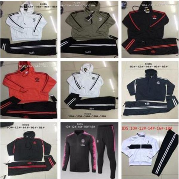 

2018 19 kid track uit kid training uit child occer jacket 2 tar juve p ari children football jacket et, Black;blue
