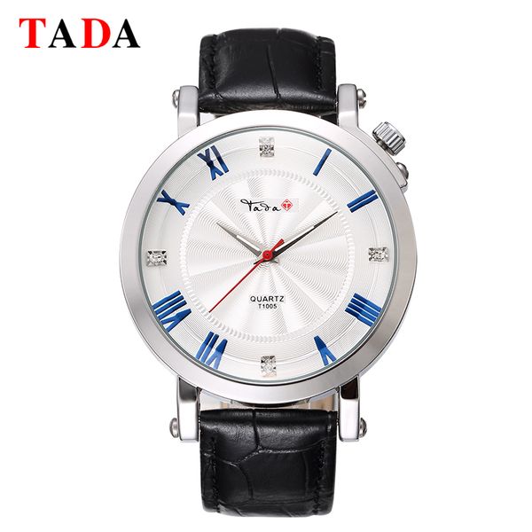 

fashion casual men brand watches roman minute displaying male clock men genuine leather band japan movement wristwatch, Slivery;brown